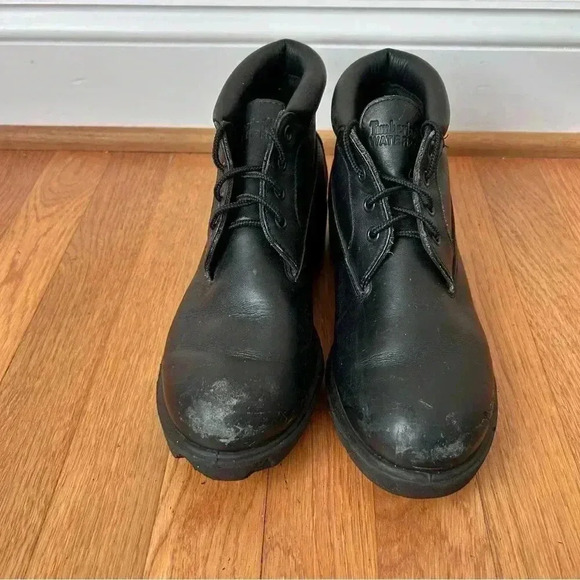 Timberland Men’s 1973 Newman Waterproof Chukka Black Lace Up Leather Boot Size 7 - Picture 3 of 9